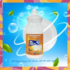 Nước Rửa Bát Đậm Đặc Mr.Fresh 820ml - Hương Quế, Cam & Không Mùi - An Toàn, Tiết Kiệm, Chất Lượng Cao, Dễ Rửa Sạch Vết Dầu Mỡ