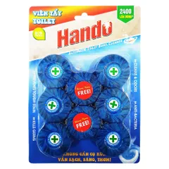 Viên Tẩy và Khử Mùi Bồn Cầu Hando - Bộ 2 Vỉ 12+4 Viên, Sạch Sẽ, Dễ Chịu Hương Thơm, Diệt Khuẩn Hiệu Quả