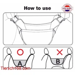 Túi Treo Đồ Đa Năng Hàn Quốc - Giải Pháp Lưu Trữ Gọn Gàng Trong Xe Ô Tô - Chất Liệu Polyester Đen