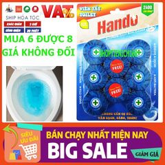 Viên Tẩy Bồn Cầu Hando - Bộ 5 Vỉ 30 Viên Khử Mùi, Tự Động Làm Sạch Toilet, Diệt Khuẩn Hiệu Quả, Hương Thơm Dễ Chịu