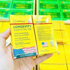 Dầu Gió Dạng Lăn Nanogize Longevity 21ml - Giảm Đau Cơ Khớp & Thư Giãn Tinh Thần - Chăm Sóc Sức Khỏe Tự Nhiên