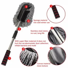 Chổi Lau Rửa Vệ Sinh Xe Ô Tô Cỡ Lớn - Chất Liệu Sợi Dầu Bền Bỉ, Tiện Dụng Cho Ô Tô, Nhà, Văn Phòng