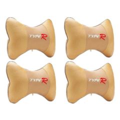 Bộ 4 Gối Đầu Ghế Ô Tô Type R Bọc Nỉ Cao Su - Tiện Lợi, Thoải Mái, Giảm Mệt Mỏi Cho Chuyến Đi Dài