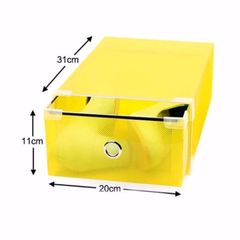 Bộ 5 Hộp Đựng Giày Trong Suốt Có Ngăn Kéo Viền Kim Loại - Bảo Quản Giày Dép Ngăn Nắp, Chống Ẩm Mốc và Bụi Bẩn, Tiện Ích Nhà Bếp
