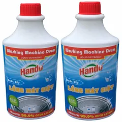 Bộ 2 Nước Tẩy Vệ Sinh Lồng Máy Giặt Hando TI622 - Giảm 99.9% Nấm Mốc, Đảm Bảo Sạch Sẽ, Thơm Tho, Made in Vietnam