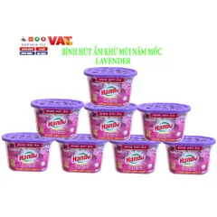 Bộ 8 Bình Hút Ẩm Hando Lavender 450ml - Giữ Đồ Khô, Chống Mốc, Khử Mùi Hiệu Quả Cho Nhà Ở, Phòng Ngủ Việt Nam