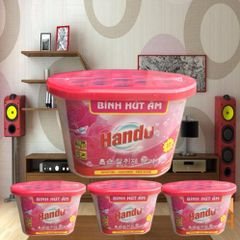 Bộ 3 Bình Hút Ẩm Khử Mùi Hando 450ml - Chống Nấm Mốc, Thơm Hoa Hồng, Giữ Đồ Khô Ráo, Dành Cho Gia Đình Việt