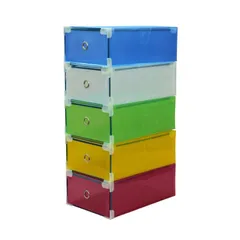 Bộ 5 Hộp Đựng Giày Ngăn Kéo Viền Kim Loại - Thiết Kế Hiện Đại, Nhựa Trong Suốt, Sắp Xếp Giày Gọn Gàng, Tiện Lợi