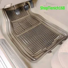 Thảm Lót Sàn Xe Hơi PVC Trong Suốt - Dành Cho Xe 4-5 Chỗ, Phong Cách Thời Trang, Dễ Vệ Sinh, Họa Tiết Kẻ Sọc