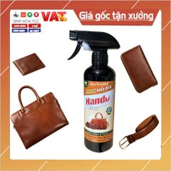 Chai Bảo Dưỡng Đánh Bóng Da Hando 500ml - Khôi Phục Màu Sắc, Bảo Vệ Chống Nước & Nấm Mốc, Phù Hợp Với Giày, Túi Xách, Áo Khoác