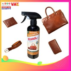 Chai Bảo Dưỡng Đánh Bóng Da Hando 500ml - Khôi Phục Màu Sắc, Bảo Vệ Chống Nước & Nấm Mốc, Phù Hợp Với Giày, Túi Xách, Áo Khoác