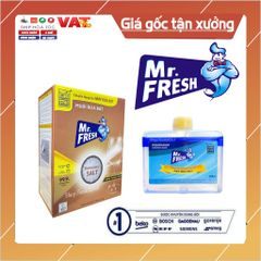 Combo Rửa Bát Mr. Fresh - Muối 1000g, Nước Làm Bóng Chén Đĩa Hương Chanh 500ml, Nước Vệ Sinh Máy Rửa Bát 250ml