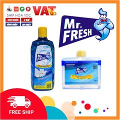 Combo Rửa Bát Mr. Fresh - Muối 1000g, Nước Làm Bóng Chén Đĩa Hương Chanh 500ml, Nước Vệ Sinh Máy Rửa Bát 250ml