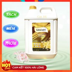 Nước Giặt Xả 6 In 1 Sawady 10L Hương Quyến Rũ - Sạch Sâu, Mềm Mại, Thơm Mát, Phù Hợp Giặt Tay & Máy, Bảo Vệ Màu Vải