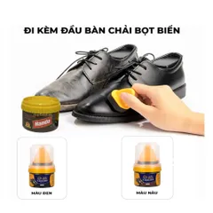 Xi Kem Dưỡng Bóng Đồ Da Hando 60G - Chống Thấm, Phục Hồi Da Giày, Túi Xách, Áo Da, Sofa - Màu Nâu, Không Màu, Tiện Lợi