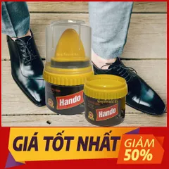 Xi Kem Dưỡng Bóng Đồ Da Hando 60G - Chống Thấm, Phục Hồi Da Giày, Túi Xách, Áo Da, Sofa - Màu Nâu, Không Màu, Tiện Lợi