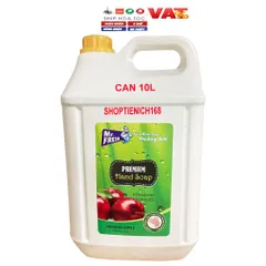 Nước Rửa Tay Khử Mùi Mr.Fresh 10L Hương Quế - Kháng Khuẩn, Làm Sạch & Dưỡng Ẩm Cho Nhà Hàng, Khách Sạn, Bệnh Viện