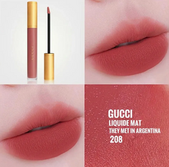 Son Kem Gucci Rouge Liquid Matte 208 They Met In Argentina Màu Hồng Đất
