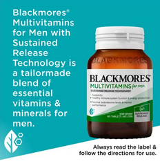 Viên Uống Vitamin Tổng Hợp Cho Nam Blackmores 60 Viên - Bổ Sung Dinh Dưỡng Ngày Với Công Thức Sustained Release Từ Úc