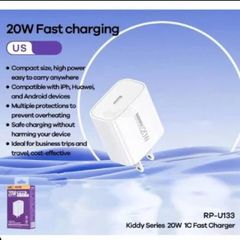 Cóc Sạc Nhanh Remax 20W RP-U133 - Sạc Tiết Kiệm Thời Gian Cho iPhone và Android, Thiết Kế Nhỏ Gọn, Tiện Lợi Mang Theo
