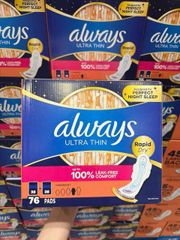 Băng Vệ Sinh Siêu Mỏng Cánh Always Ultra Thin Advanced Long Super - 88 Miếng Thoải Mái, Khô Ráo, An Toàn Cho Phái Nữ
