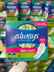 Băng Vệ Sinh Siêu Mỏng Cánh Always Ultra Thin Advanced Long Super - 88 Miếng Thoải Mái, Khô Ráo, An Toàn Cho Phái Nữ