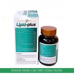 Viên uống giảm mỡ máu Lipid Plus - Hỗ trợ giảm cholesterol, ngăn ngừa xơ vữa động mạch, bảo vệ sức khỏe tim mạch - Chai 30 viên