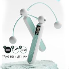 Dây Nhảy Không Dây Lõi Thép Đếm Số - Dây Nhảy Tập Gym, Boxing, Giảm Cân Tại Nhà, Thiết Kế Nhẹ và Nghe Nhanh