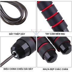 Dây Nhảy Không Dây Lõi Thép Đếm Số - Dây Nhảy Tập Gym, Boxing, Giảm Cân Tại Nhà, Thiết Kế Nhẹ và Nghe Nhanh