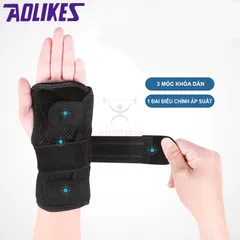 Đai Nẹp Cố Định Khớp Cổ Tay AOLIKES A1672 - Hỗ Trợ Người Bị Chấn Thương Bong Gân, Thiết Kế Thoáng Khí, Tập Luyện An Toàn