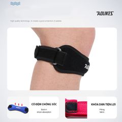 Đai Bảo Vệ Đầu Gối AOLIKES A-7919 - Đệm Giảm Đau Khớp Gối Thể Thao, Chống Va Chạm, Điều Chỉnh Kích Thước, Phù Hợp Mọi Môn Thể Thao