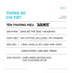 Băng Đô Thể Thao Aolikes A2108 - Băng Trán Gym, Yoga, Chạy Bộ Thấm Hút Mồ Hôi, Phụ Kiện Thể Thao Nam Nữ