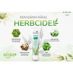 Kem Đánh Răng Herbcide Hàn Quốc - Chiết Xuất Tự Nhiên, An Toàn, Hương Bạc Hà, Làm Sạch Mảng Bám, 130g