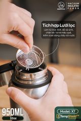Bình Giữ Nhiệt 2GOOD Wide Mouth X7 950ml - Thép Không Gỉ Cao Cấp, Giữ Nóng Lạnh Tối Ưu, Thiết Kế Sang Trọng, Dễ Vệ Sinh
