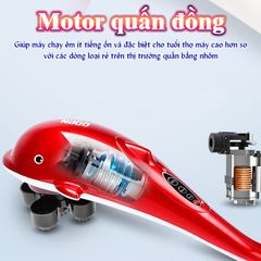 Máy Massage Cầm Tay Cá Heo Nikio NK-608B - Thiết Bị Massage Đa Chức Năng 6 Đầu, 3 Kiểu Rung, Giảm Đau Hiệu Quả, Phù Hợp Mọi Đối Tượng