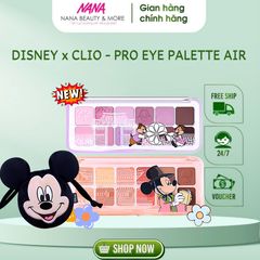 Bảng Phấn Mắt Clio Disney Pro Eye Palette Air Limited Edition 8g - Họa Tiết Micky, Chất Lượng Cao, Sắc Tố Phong Phú, Trang Điểm Độc Đáo