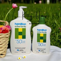 Kem Chống Nắng Hamilton Active Family Lotion SPF 50+ - Bảo Vệ UV Cao, Chống Nước, Dành Cho Người Lớn và Trẻ Em 250ml/500ml