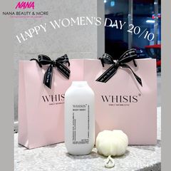 Sữa Tắm Whisis Body Wash Dưỡng Da Sáng Khỏe 500ml (Tặng Kèm 1 Bông Tắm) - Nana Shop