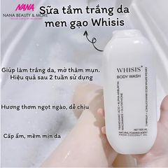 Sữa Tắm Whisis Body Wash Dưỡng Da Sáng Khỏe 500ml (Tặng Kèm 1 Bông Tắm) - Nana Shop