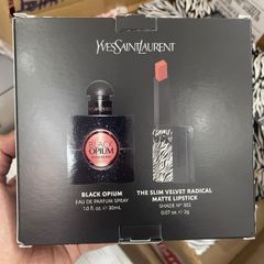 Bộ quà tặng nước hoa YSL Black Opium 30ml và son Slim Shade N302 2g - Phong cách quyến rũ và sang trọng từ thương hiệu nổi tiếng Mỹ