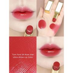 Son Môi Tom Ford Soleil 34 Rose Irise Vỏ Trắng - Chất Son Dưỡng Ẩm, Sang Trọng, Phù Hợp Với Nhiều Tông Da