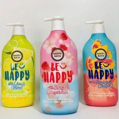 Sữa Tắm Happy Bath Be Happy 900ml - Sữa tắm cấp ẩm, làm sạch da tự nhiên, hương thơm nhẹ nhàng, sản phẩm chăm sóc da tuyệt vời từ Hàn Quốc