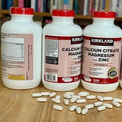 Bổ xương khớp Kirkland Calcium Citrate Magnesium Zinc D3 500 viên
