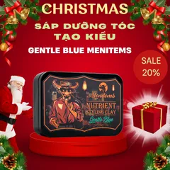 Sáp Vuốt Tóc Nam Gentle Blue Menitems - Sáp Dưỡng Tạo Kiểu Clay Giữ Nếp Tự Nhiên, Hương Thơm Lôi Cuốn, 10 Giờ Bền Mái Tóc