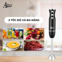 Máy Xay Sinh Tố Cầm Tay 300W Thân Đen ALIZZ AL-8009 - Hiệu Suất Cao, Lưỡi Dao Thép Không Gỉ, Tiện Lợi Cho Mọi Gia Đình