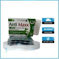 Viên Uống Anti Maxx - Hỗ Trợ Giảm Nguy Cơ Bệnh Trĩ, Tăng Cường Sức Bền Thành Mạch với Diệp Cá & Hạt Dẻ Ngựa - Thực Phẩm Chức Năng