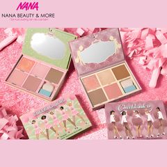 Bảng Phấn Má Tạo Khối Highlight Benefit Cheekleaders Pink Squad 10.5g - Phấn Trang Điểm 3 Trong 1 Cho Khuôn Mặt Xinh Xắn, Nữ Tính