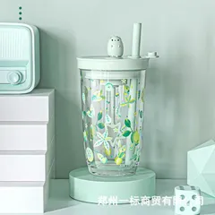 Ly Thủy Tinh Khuấy Trộn Tự Động 400ml - Dụng Cụ Pha Cà Phê, Sữa, Trà, Ngũ Cốc Tiện Lợi, Quà Tặng Ý Nghĩa
