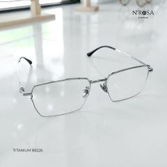 Gọng Kính Titanium Cận Cao Cấp Angel Eyes – Kim Loại Mảnh, Phom Oval Tối Giản, Siêu Nhẹ, Thời Trang Unisex, Phù Hợp Mọi Dáng Mặt
