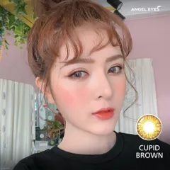 Lens giãn tròng màu nâu và màu xám có độ từ 0-6 Angel Eyes Cupid - Dia 14.5mm